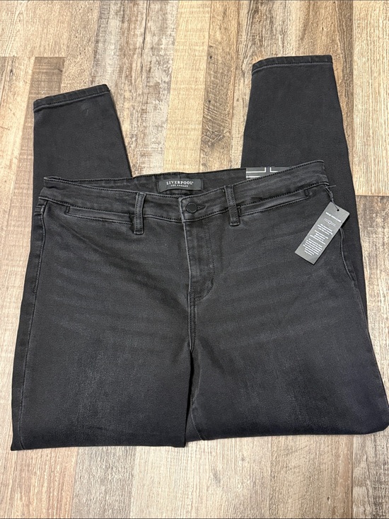Liverpool Denim - Liverpool Abby Skinny Jeans Black Size 14 Petite 32